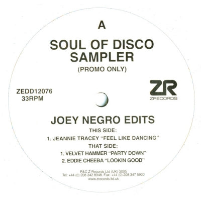 VARIOUS - Soul Of Disco Sampler (Joey Negro Edits)