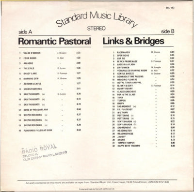 JOHN GREGORY / DERRY HALL / GRAHAM LYONS / RON GRAINER / SAM FONTEYN - Romantic Pastoral / Links & Bridges