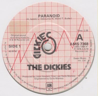 THE DICKIES - Paranoid
