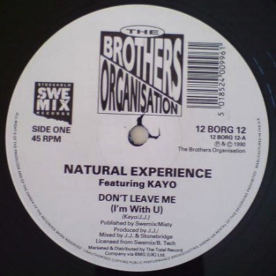 NATURAL EXPERIENCE / QUAKER STATE - Going Back To Basics! Volume 1 Don't Leave Me (I'm With U) / Alternative Commercial