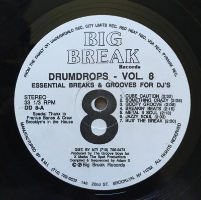GROOVE BOYS - Drumdrops Vol. 8 (Essential Breaks And Grooves For DJ's)