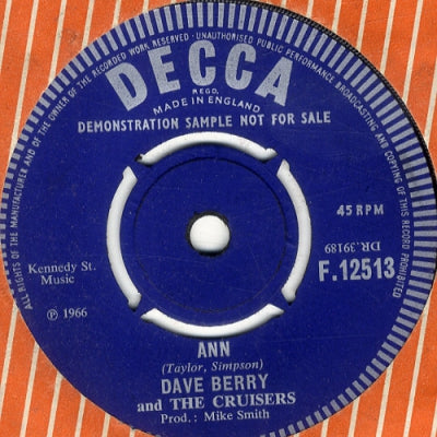 DAVE BERRY - Picture Me Gone / Ann