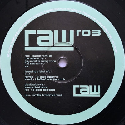 GUY MCAFFER & DJ CHINO / ANT - RAW R03