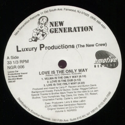 LUXURY PRODUCTIONS (THE NEW CREW) - Love Is The Only Way