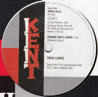 TRINI LOPEZ / JOHNNY COPELAND - Sinner Not A Saint / No Puppy Love