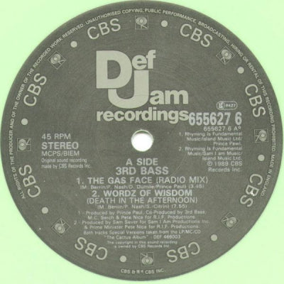 3RD BASS - The Gas Face