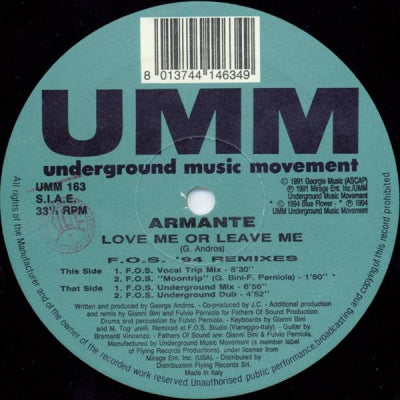 ARMANTE - Love Me Or Leave Me
