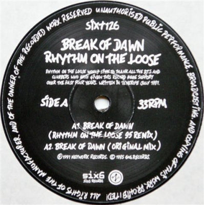 RHYTHM ON THE LOOSE - Break Of Dawn