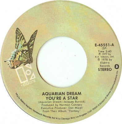 AQUARIAN DREAM - You're A Star / Play It For Me (One More Time)