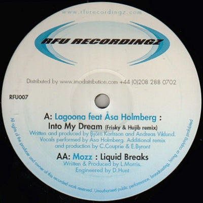 LAGOONA FEAT ÅSA HOLMBERG / MOZZ - Into My Dream (Remix) / Liquid Breaks
