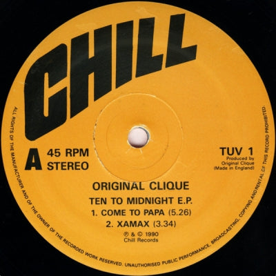ORIGINAL CLIQUE - Ten To Midnight E.P.