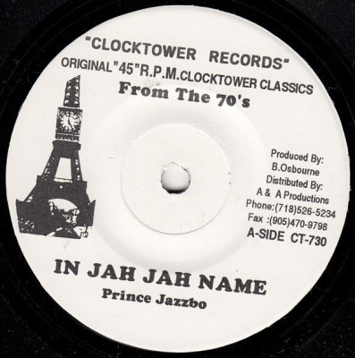 PRINCE JAZZBO - In Jah Jah Name