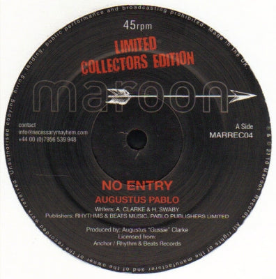 AUGUSTUS PABLO - No Entry