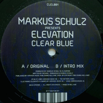 MARKUS SCHULZ PRESENTS ELEVATION - Clear Blue