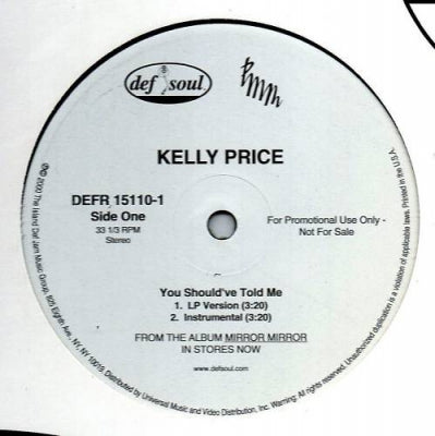 KELLY PRICE & METHOD MAN - You Should've Told Me / Like You Do