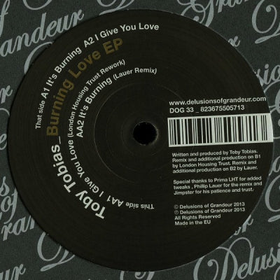 TOBY TOBIAS - Burning Love EP