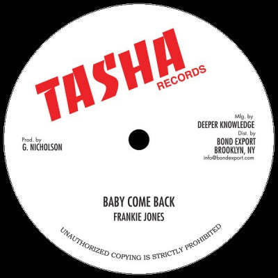 FRANKIE JONES / STEVE KNIGHT / MICHAEL PALMER - Baby Come Back / Feel Like Dancing / Jah Is On My Mind