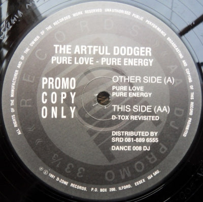 ARTFUL DODGER - Pure Love - Pure Energy
