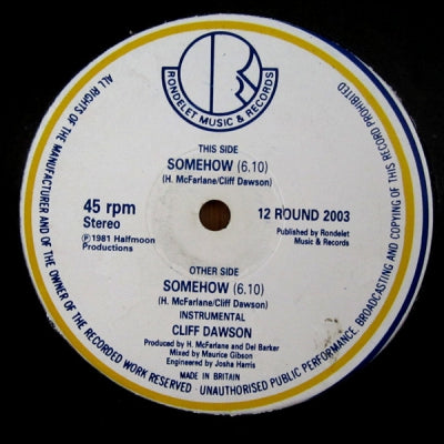 CLIFF DAWSON - Somehow
