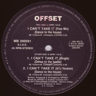 OFFSET - I Can't Take It (Dance To The House)