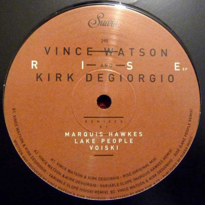VINCE WATSON AND KIRK DEGIORGIO - Rise EP