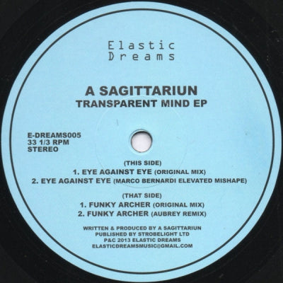 A SAGITTARIUN - Transparent Mind EP
