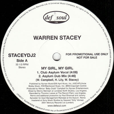 WARREN STACEY - My Girl, My Girl