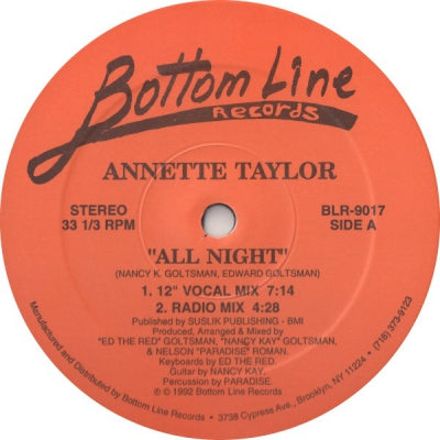 ANNETTE TAYLOR - All Night