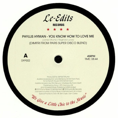 PHYLLIS HYMAN / KENI BURKE - You Know How To Love Me / Let Somebody Love You
