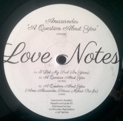 ANAXANDER - A Question About You