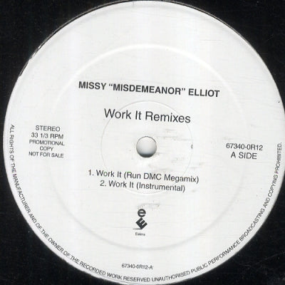 MISSY MISDEMEANOR ELLIOT  - Work It Remixes