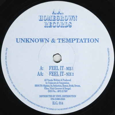 UNKNOWN & TEMPTATION - Feel It