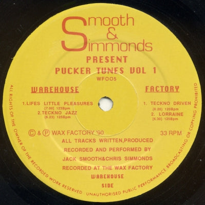 SMOOTH & SIMMONDS - Pucker Tunes Vol.1