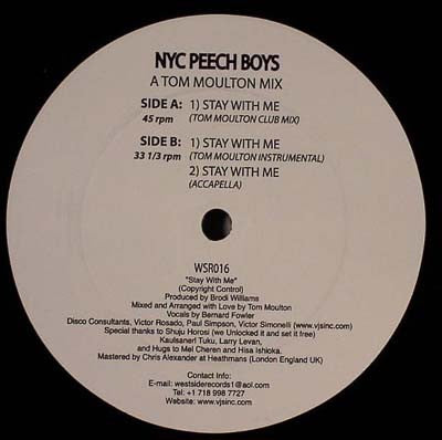 NYC PEECH BOYS - Stay With Me