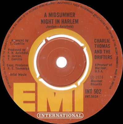 CHARLIE THOMAS AND THE DRIFTERS - A Midsummer Night In Harlem / Lonely Drifter Don't Cry