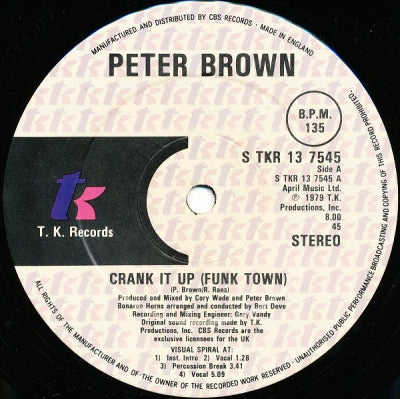 PETER BROWN - Crank It Up