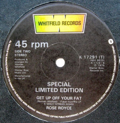 ROSE ROYCE - Get Up Off Your Fat