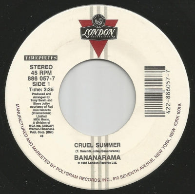BANANARAMA - Cruel Summer / Shy Boy (Don't It Make You Feel Good)