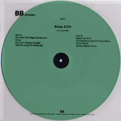 BRIAN ENO - Live At The BBC