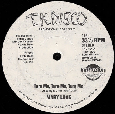 MARY LOVE - Turn Me, Turn Me, Turn Me / Dance To My Music