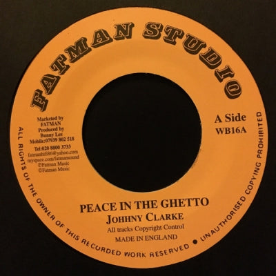 JOHNNY CLARKE / THE AGGROVATORS - Peace In The Ghetto / Peace And Love In The Dub