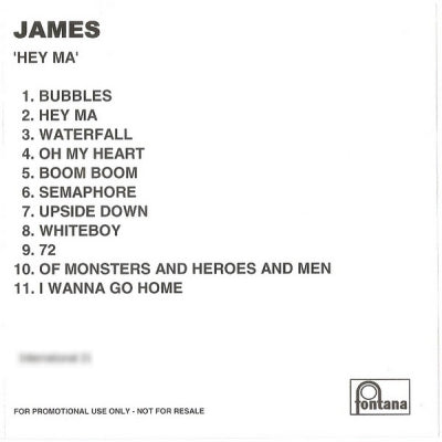 JAMES - Hey Ma