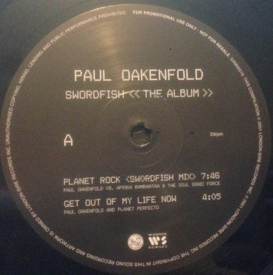 PAUL OAKENFOLD - Swordfish The Album (Sampler)