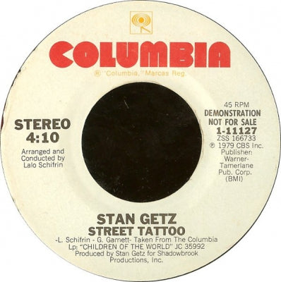 STAN GETZ - Street Tattoo
