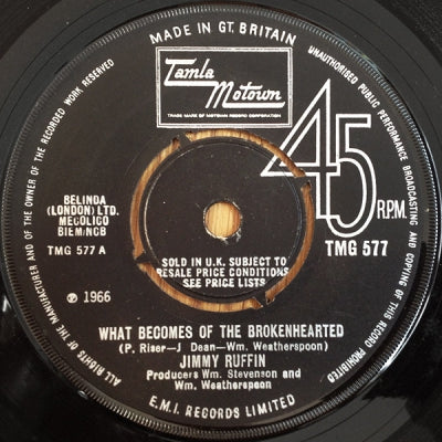 JIMMY RUFFIN - What Becomes Of The Brokenhearted / Baby I've Got It
