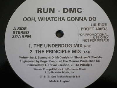 RUN D.M.C - Ooh, Whatcha Gonna Do