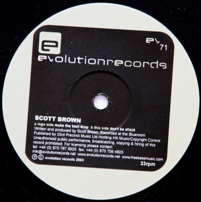 SCOTT BROWN - Make The Beat Drop / Don't Be Afraid