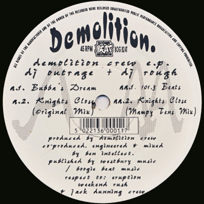 DJ OUTRAGE + DJ ROUGH, DEMOLITION CRU - Demolition Crew E.P.