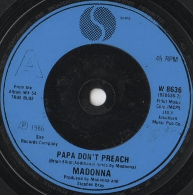 MADONNA - Papa Don't Preach