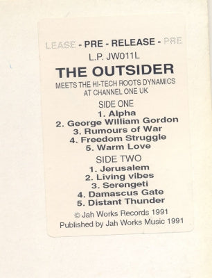 THE OUTSIDER MEETS THE HI-TECH ROOTS DYNAMICS - At Channel One UK